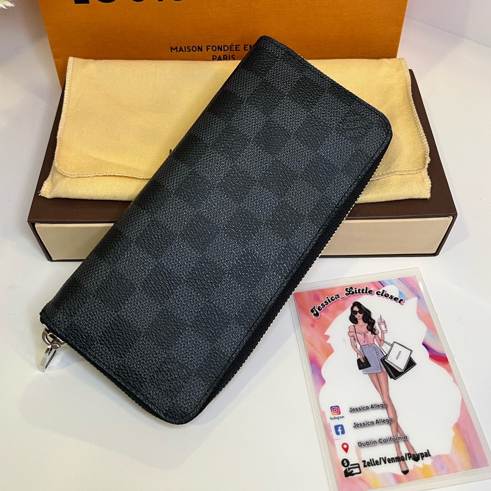 Louis Vuitton Black Checkered Wallet